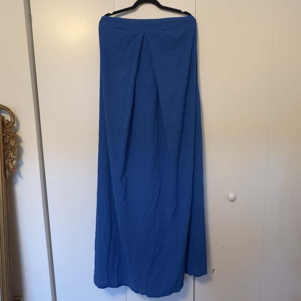 Shein Blue Strapless Maxi Dress Size Medium
